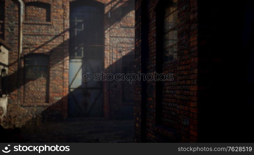 Abandoned Factory empty because of the coronavirus covid-19 epidemic