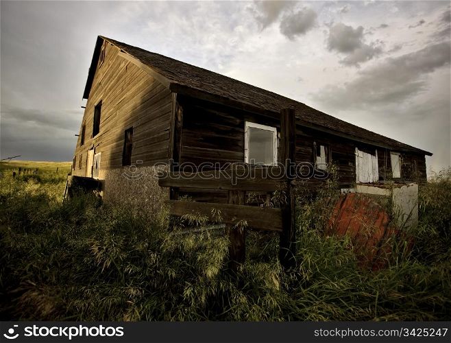Abandoned Farm House in Saskatchewan Canada wood