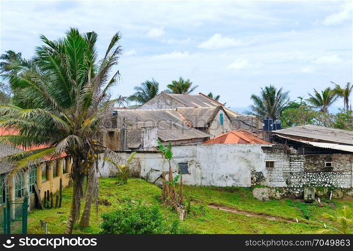 Abandoned houses after the tsunami. Sri Lanka, the city of Halle.