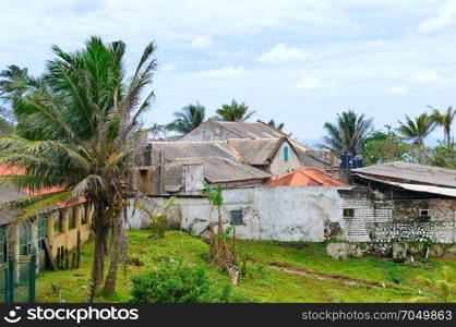 Abandoned houses after the tsunami. Sri Lanka, the city of Halle.