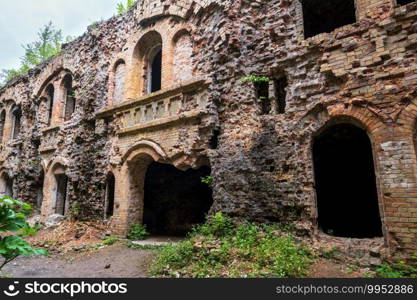 Abandoned Military Tarakaniv Fort  other names - Dubno Fort, New Dubna Fortress  - a defensive structure, an architectural monument of 19th century, Tarakaniv, Rivne region, Ukraine.