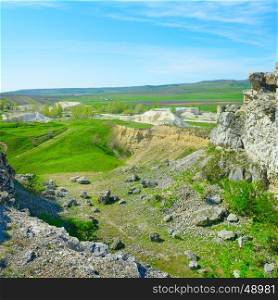 Abandoned quarry for limestone mining