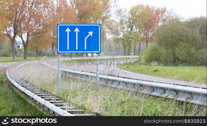 Abandoned road in the Netherlands, not being used for a long time