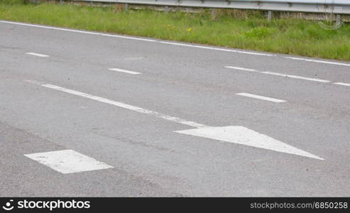 Abandoned road in the Netherlands, not being used for a long time