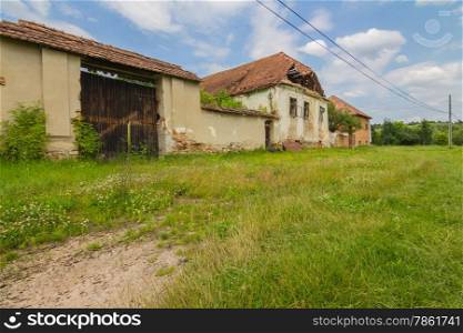 Abandoned village romania,outdoor shot