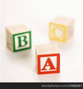 ABC alphabet blocks.