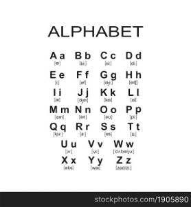 ABC Alphabet set isolated on white background. Vector illustration. Cartoon flat style