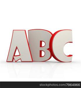 ABC alphabet with white background image with hi-res rendered artwork that could be used for any graphic design.