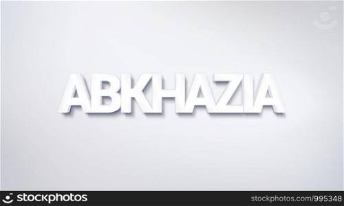 Abkhazia, text design. calligraphy. Typography poster. Usable as Wallpaper background