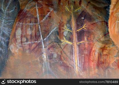 Aboriginal rock art thousands of years old, from Northern Australia.
