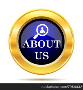 About us icon. Internet button on white background.