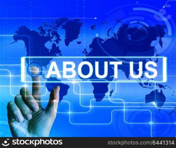 About Us Map Displaying Website Information of an International Company