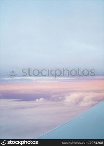 Above the pink clouds