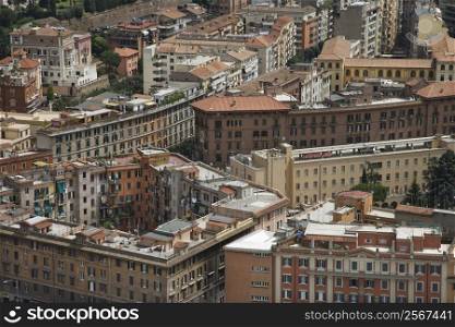 Above view of cityscape in Rome, Italy.