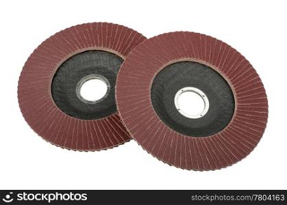 abrasive wheels isolated on a white background