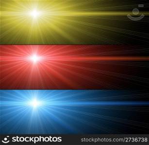 Abstact image of glowing color bright star