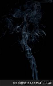 Abstact smoke shape on black background
