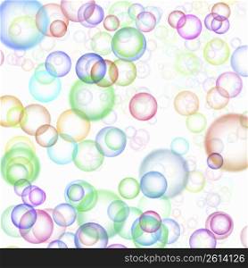 Abstarct bubble design on white background
