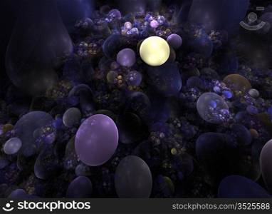 Abstract 3D a background from multi-colored full-spheres of the various form