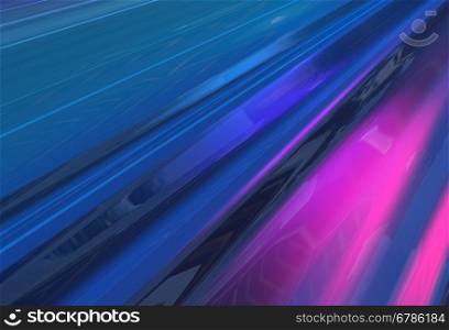 Abstract 3D background of flowing blue and violet waves