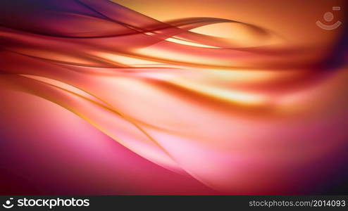 Abstract 3D Background with Bright Wave in Pink Tones