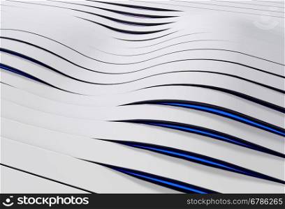 Abstract 3D Background with white plastic waves