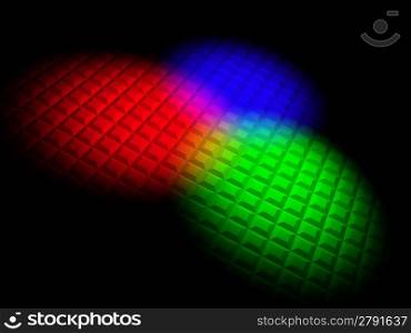 Abstract 3d colorful circle lights