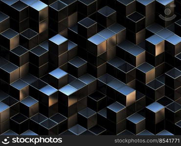 Abstract 3D cubes background with a lot of concepts