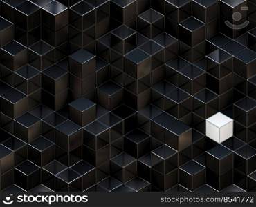 Abstract 3D cubes background with a lot of concepts
