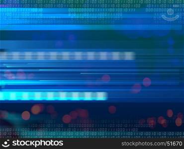 abstract 3d illustration of blue digital background