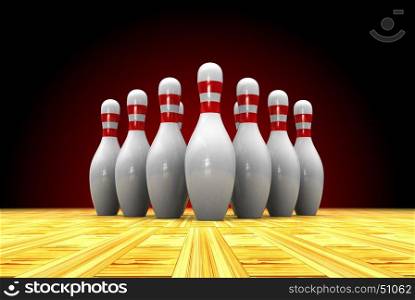 abstract 3d illustration of bowls over dark background