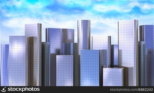 abstract 3d illustration of cityscape background