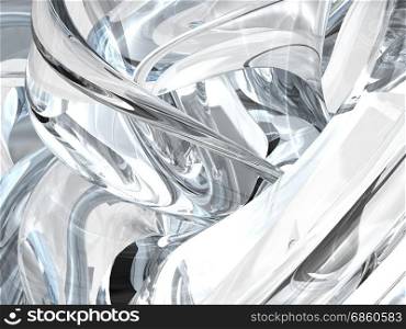 abstract 3d illustration of clear glass background