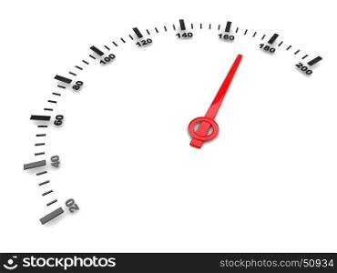abstract 3d illustration of fast speed gauge