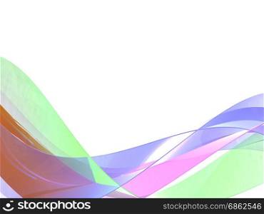abstract 3d illustration of glass waves background