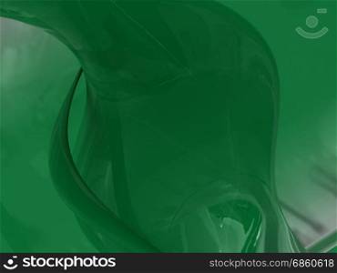 abstract 3d illustration of green glass background