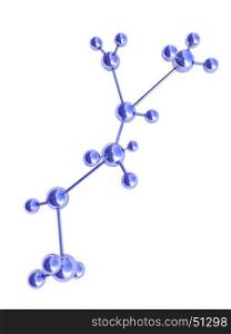 abstract 3d illustration of molecule structure isolated over white