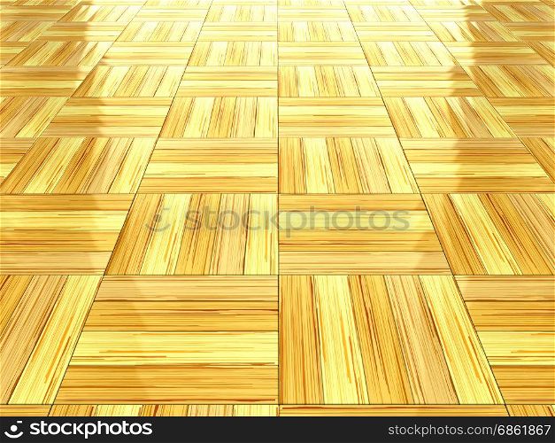 abstract 3d illustration of parquet floor background
