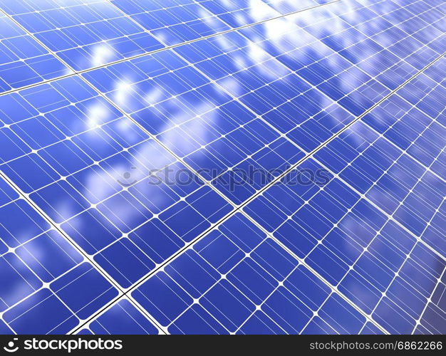 abstract 3d illustration of solar panel background