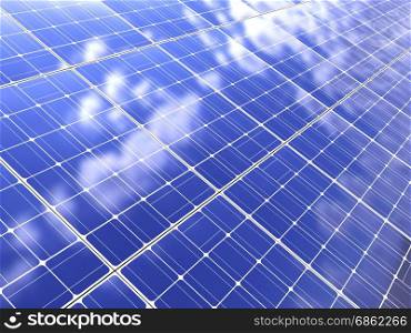 abstract 3d illustration of solar panel background