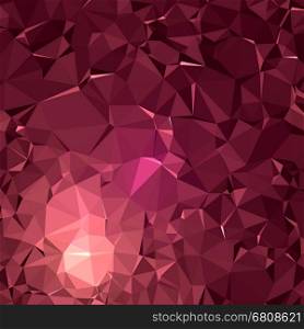 Abstract 3d luminescent purple polygonal and low poly background. Background with dark purple triangles.