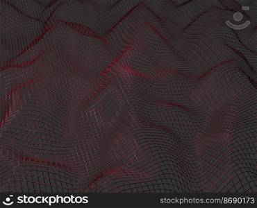 Abstract 3d mesh wave background. Futuristic technology style. Elegant background for business presentations. 3d rendering.. Abstract 3d mesh wave background. Futuristic technology style. Elegant background for business presentations.