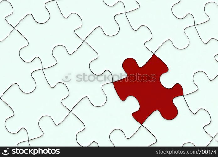 Abstract 3d render of puzzle