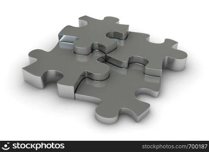 Abstract 3d render of puzzle