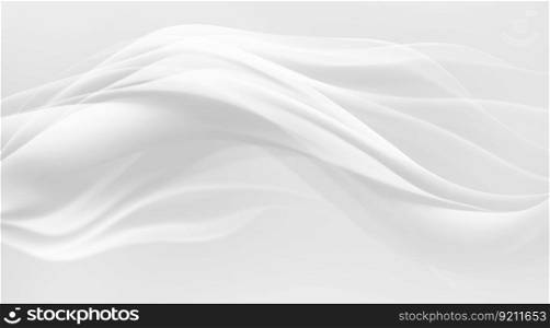 Abstract 3D White Background with Smooth Shapes and Lines. Abstract 3D White Background
