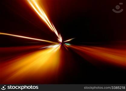 abstract acceleration speed motion on night road