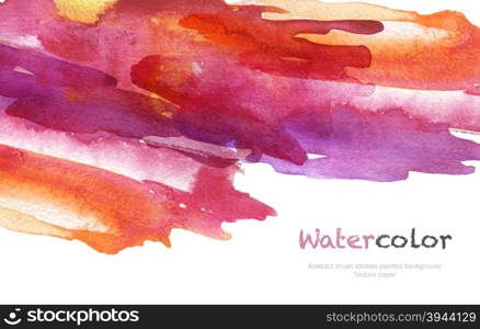 Abstract acrylic and watercolor brush strokes painted background. Texture paper.