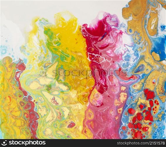 Abstract acrylic and watercolor cell smear blot painting. Color texture background.