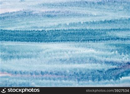 Abstract acrylic hand drawn background with blue stripes.