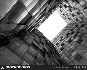 Abstract architectural design - 3d grey channel
